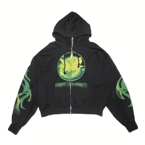 XBOX 420 HOODIE (REVERSIBLE) haunted starbucks size l/xl - Picture 1 of 2